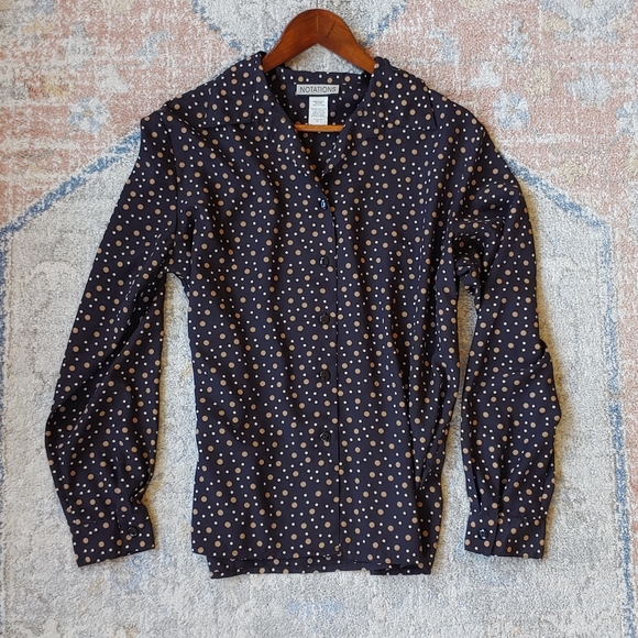 NOTATIONS | Drapey VINTAGE 80's - 90's Button Down - Picture 4 of 4